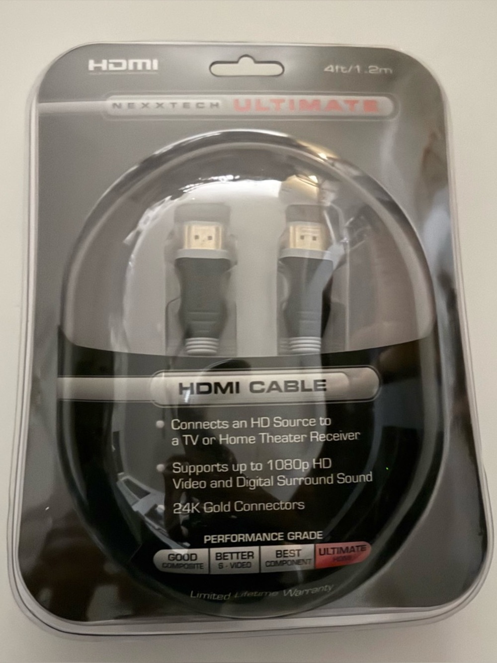 Nexxtech Ultimate HDMI Cable - Black with Gold Connectors